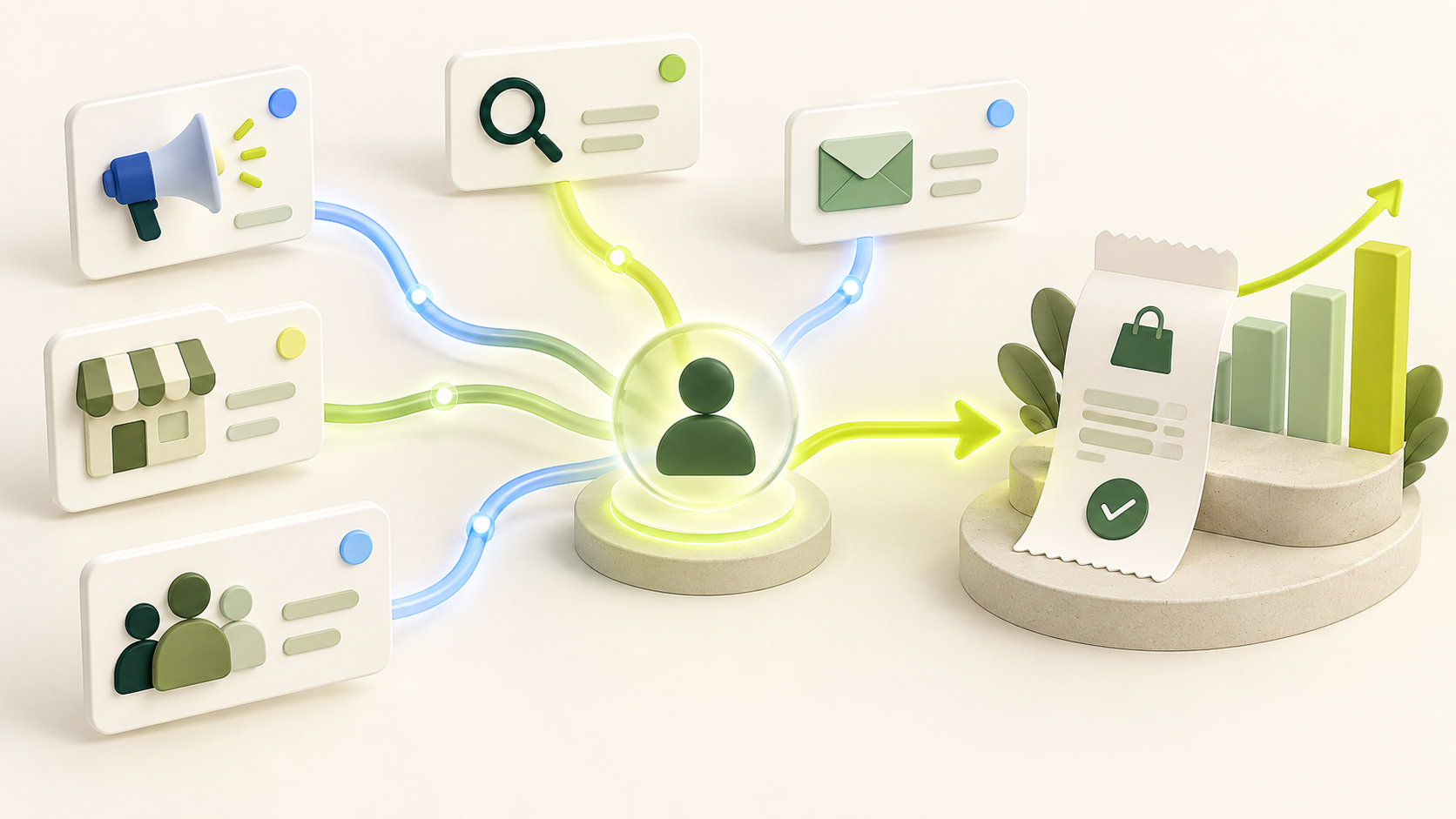 Marketing touchpoints connected to a verified customer purchase and revenue growth